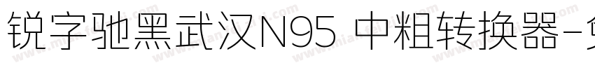 锐字驰黑武汉N95 中粗转换器字体转换